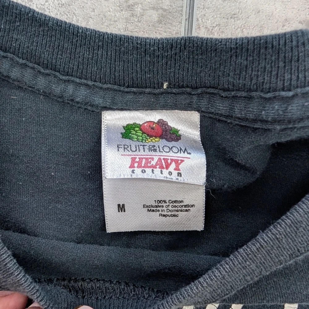 Vintage Y2K Yeah Buddy Black Short Sleeve T-shirt Medium - Picture 3 of 6